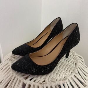 Elegant Black gemstone high heels